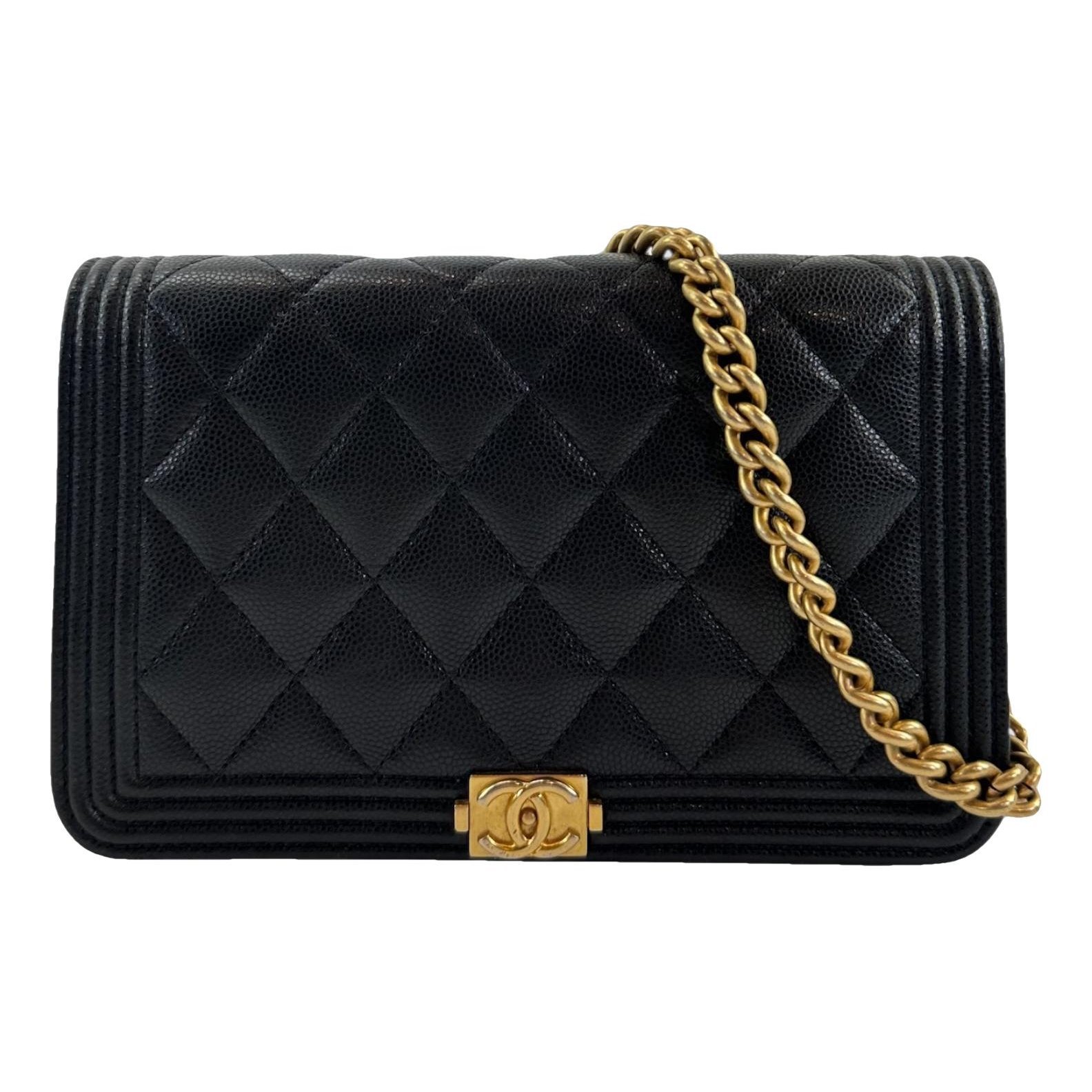 Wallet On Chain Boy leather handbag