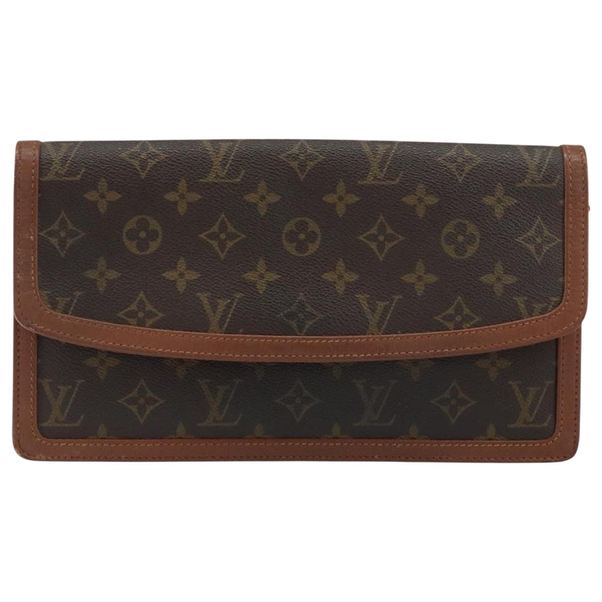 Leather clutch bag