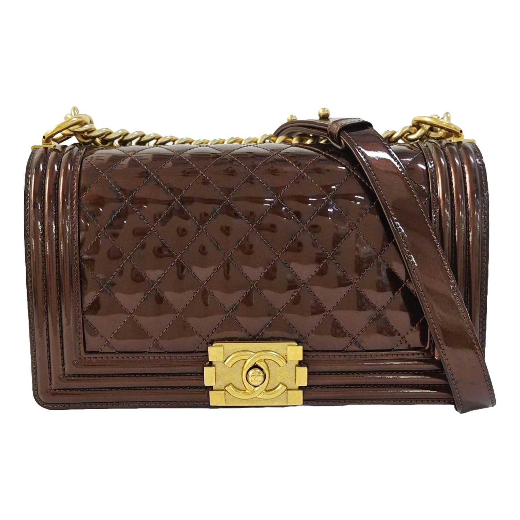 Boy patent leather crossbody bag