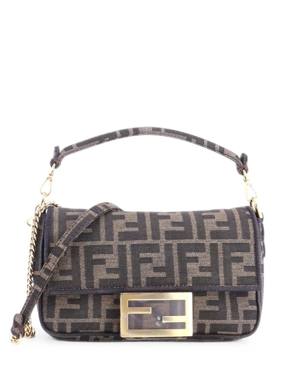 Baguette NM Bag Zucca Canvas Mini crossbody bag