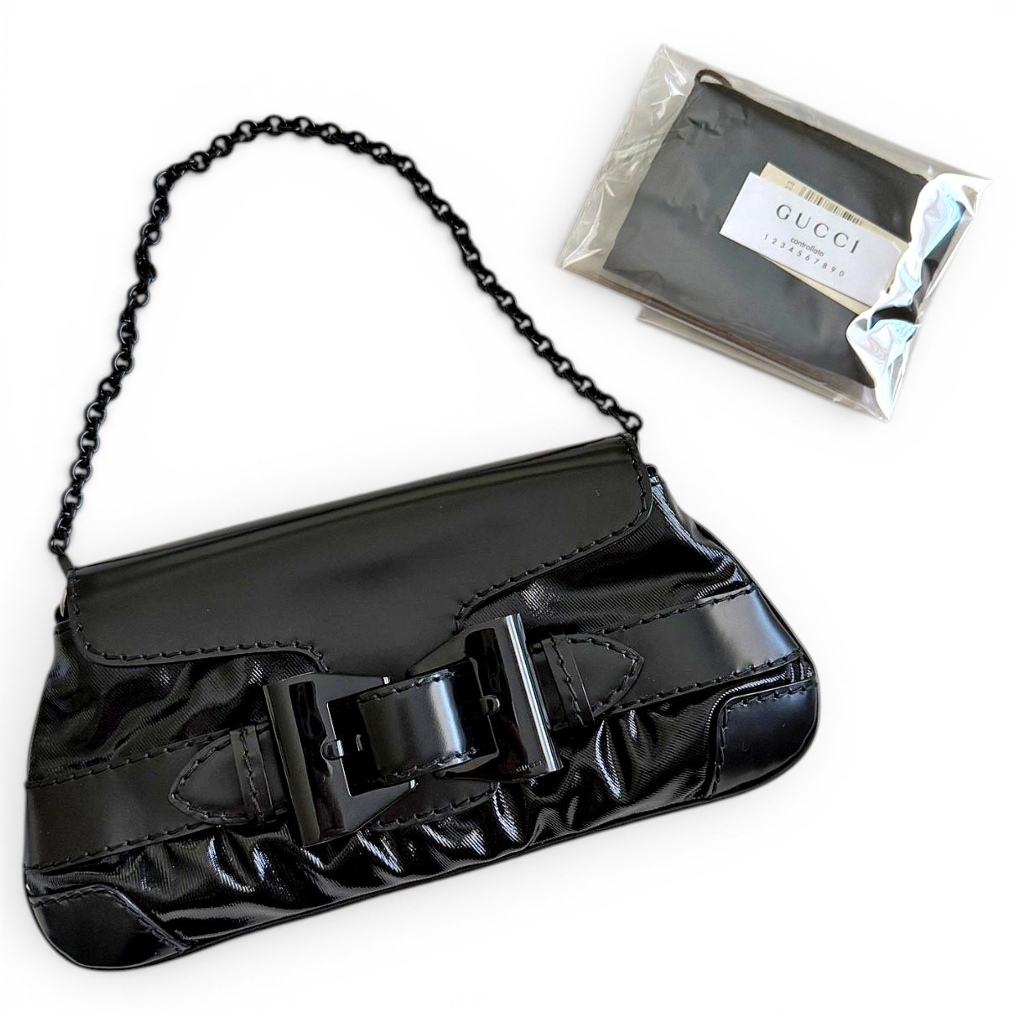 Patent leather handbag
