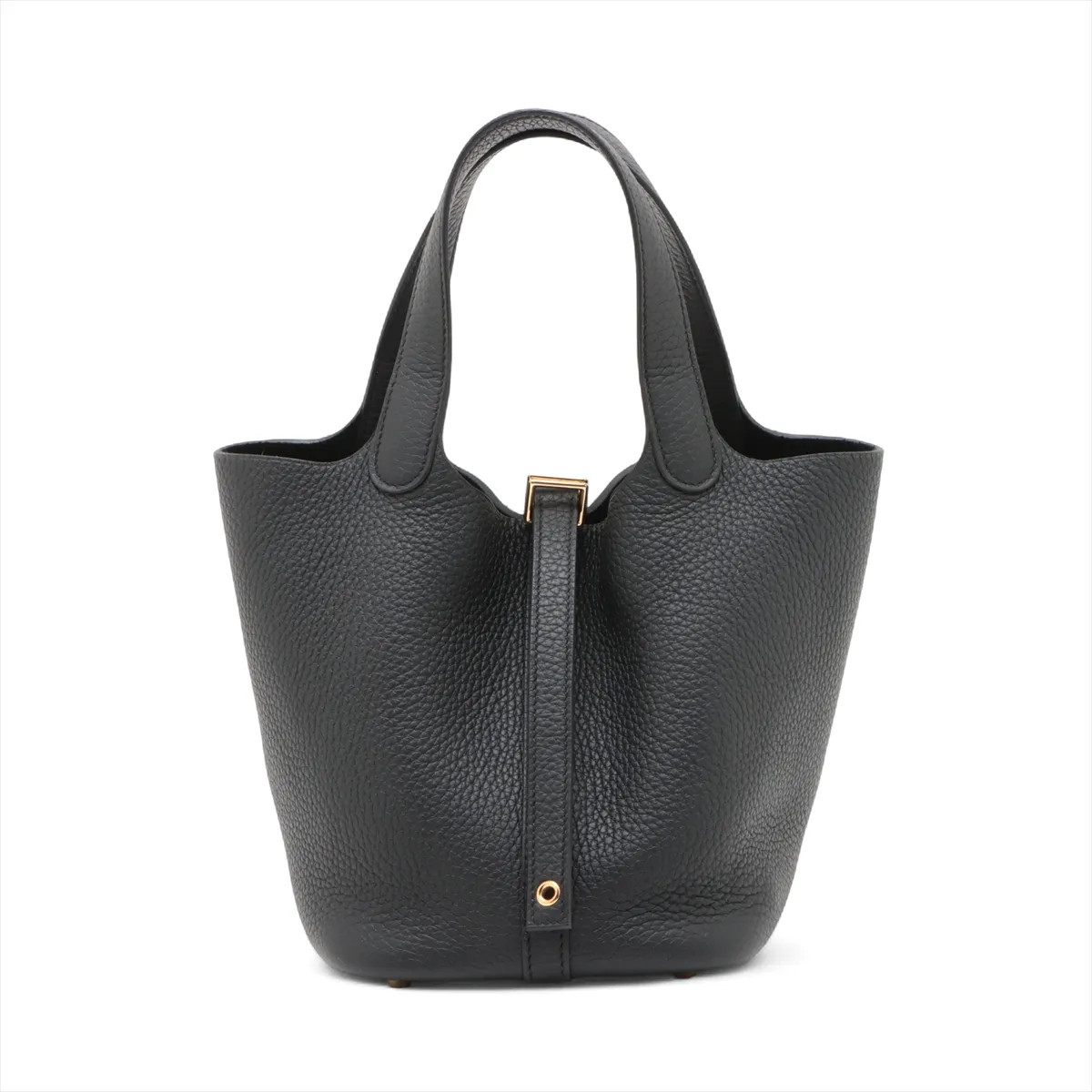 Hermès Picotin Lock 18 PM Taurillon Clemence Black Gold Metal Fittings