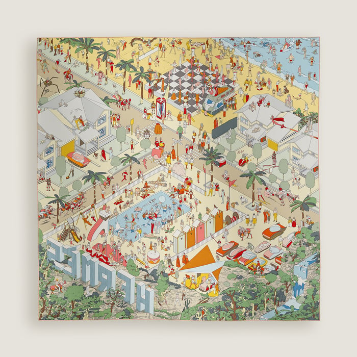 Hermes on the Beach Scarf 90, Limited Edition