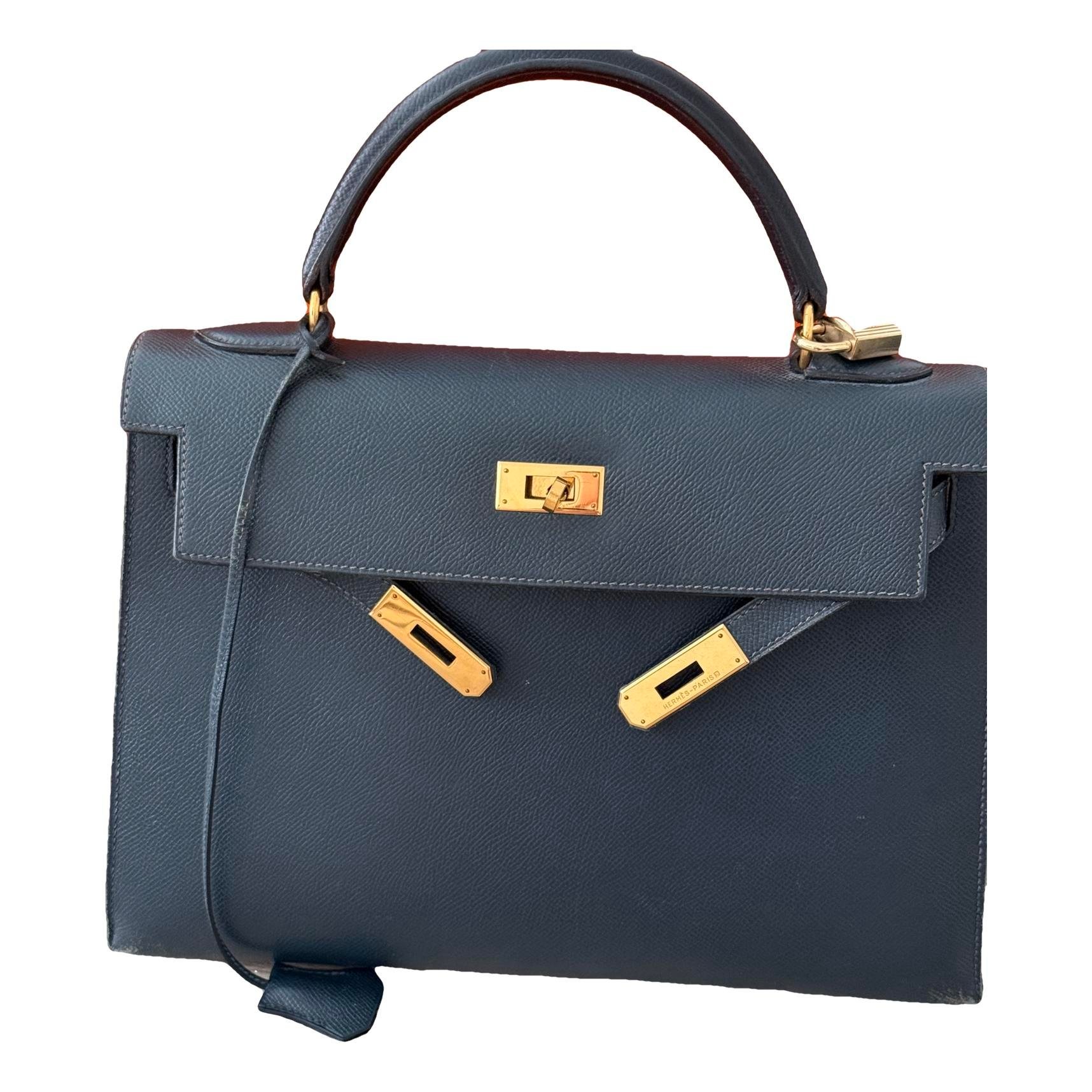 Hermes Kelly 32 Handbag Togo Leather 1998