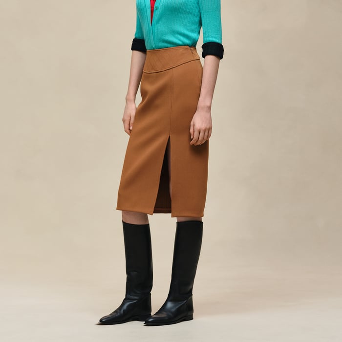 Brun Mahogany Pencil Skirt