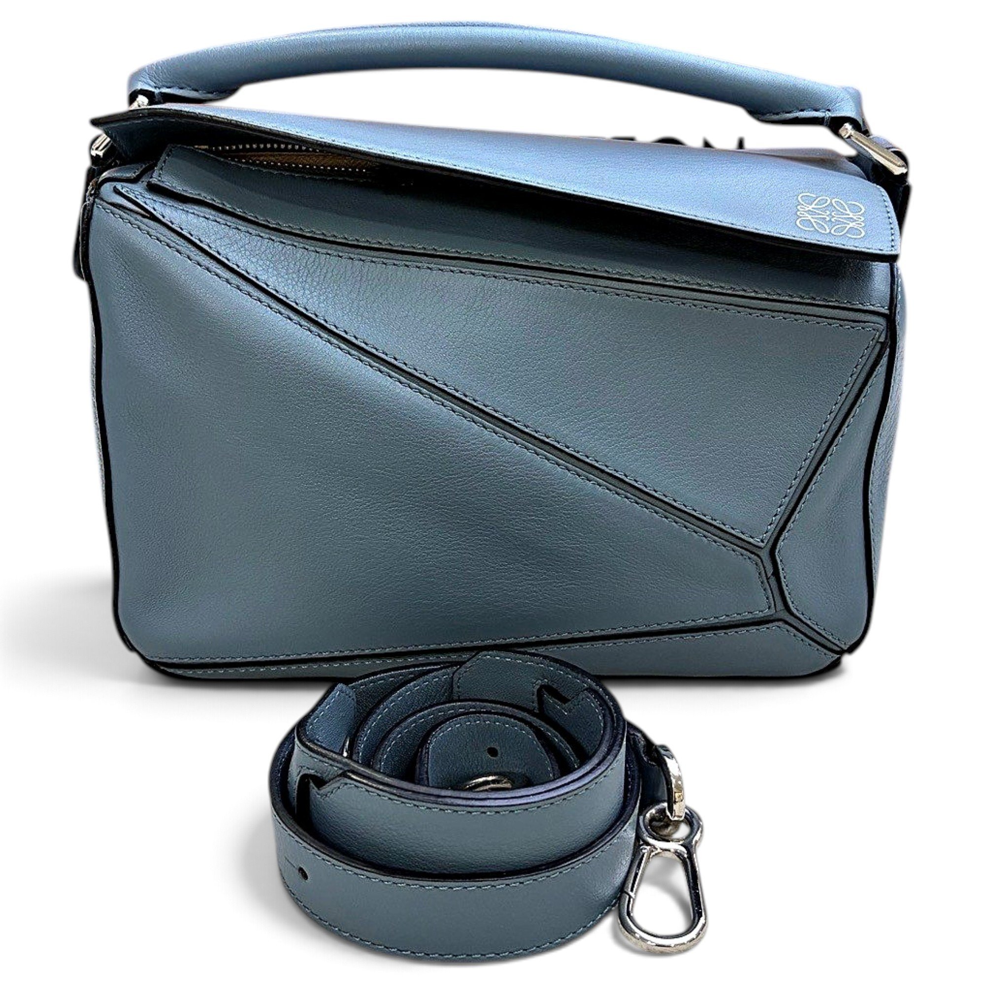 Puzzle leather crossbody bag