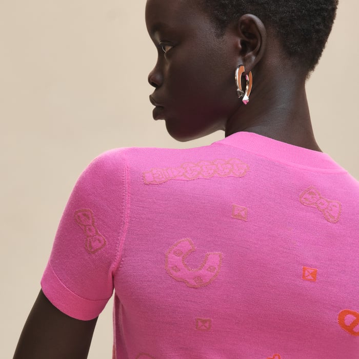 Rose Sakura "Candy Libris" Short-sleeve Sweater