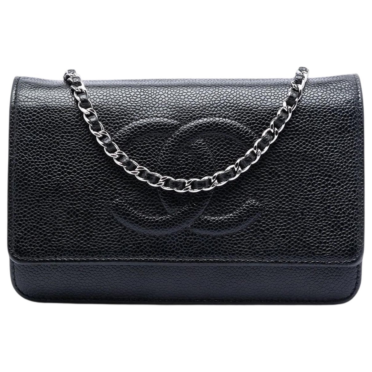 Wallet On Chain leather crossbody bag