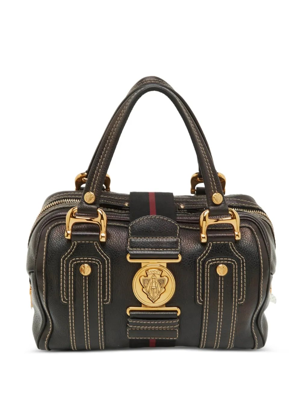 Aviatrix crest-detail Boston bag
