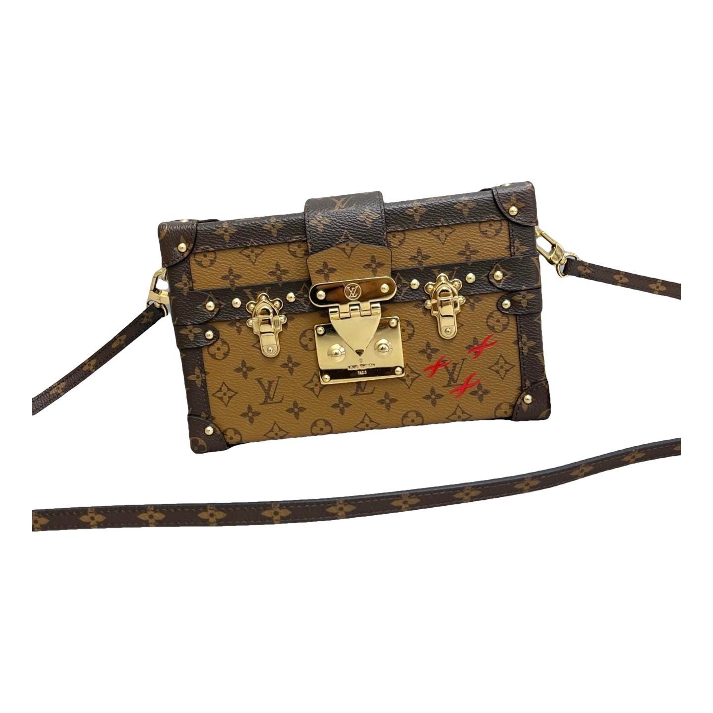 Petite Malle leather handbag