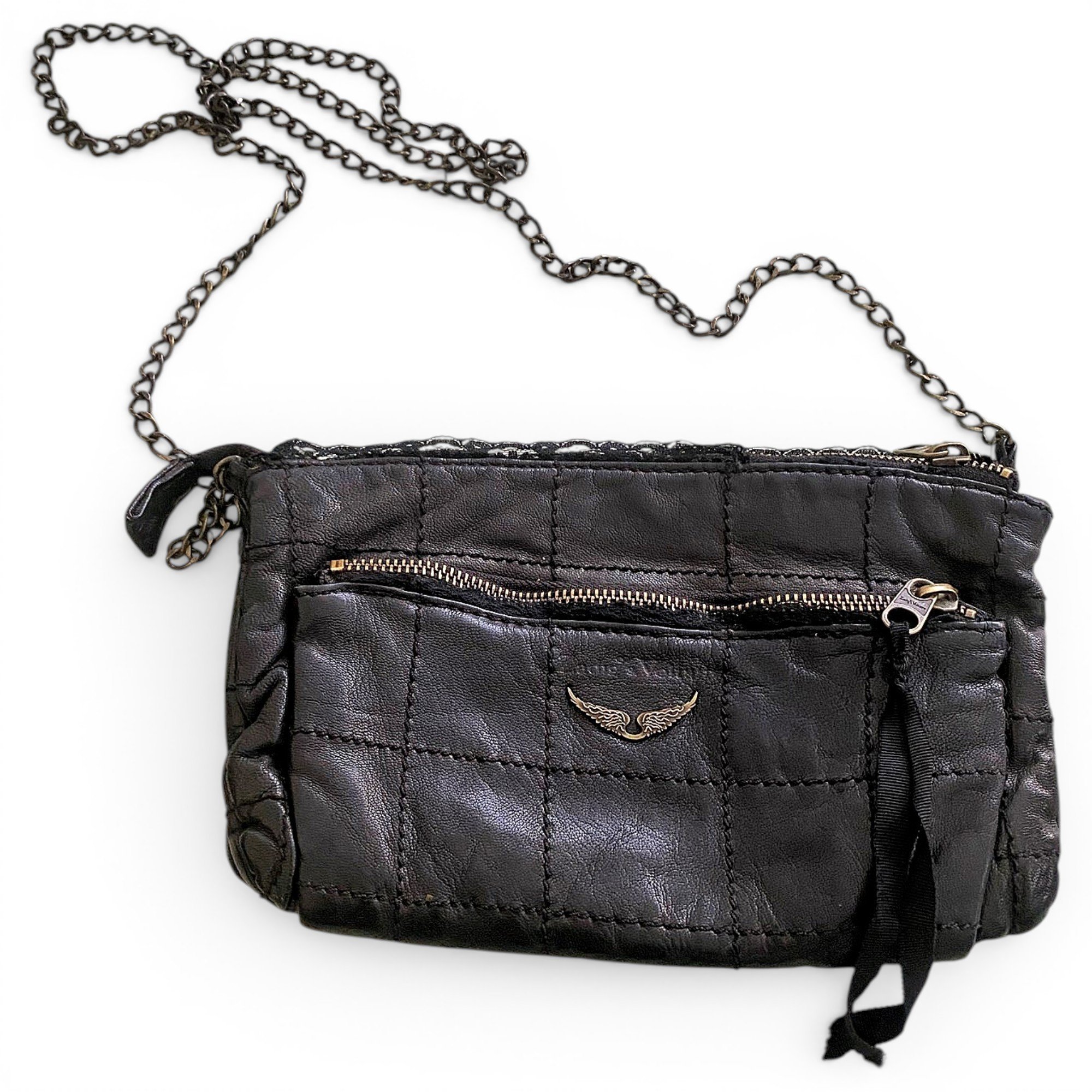 Rock leather crossbody bag