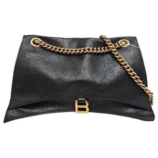 Crush leather handbag