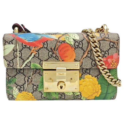 Padlock leather handbag