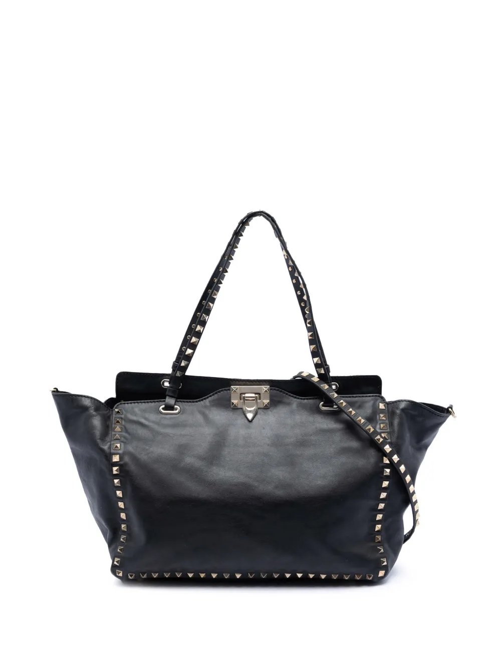 2018-2026 Medium Leather Rockstud Trapeze satchel