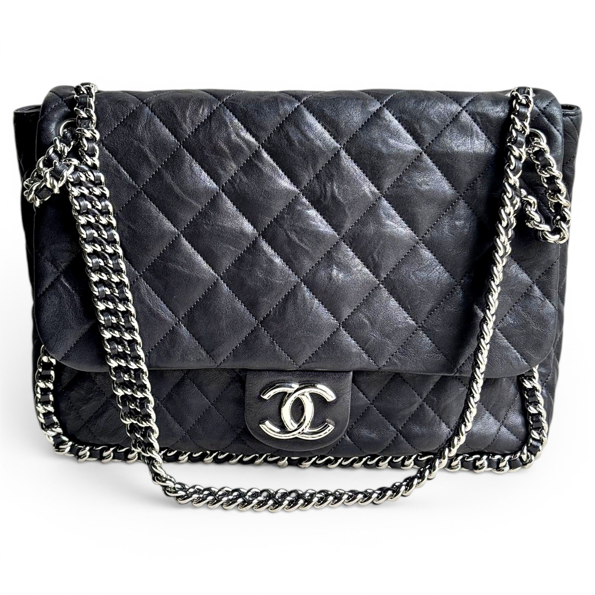 Chain Around leather crossbody bag