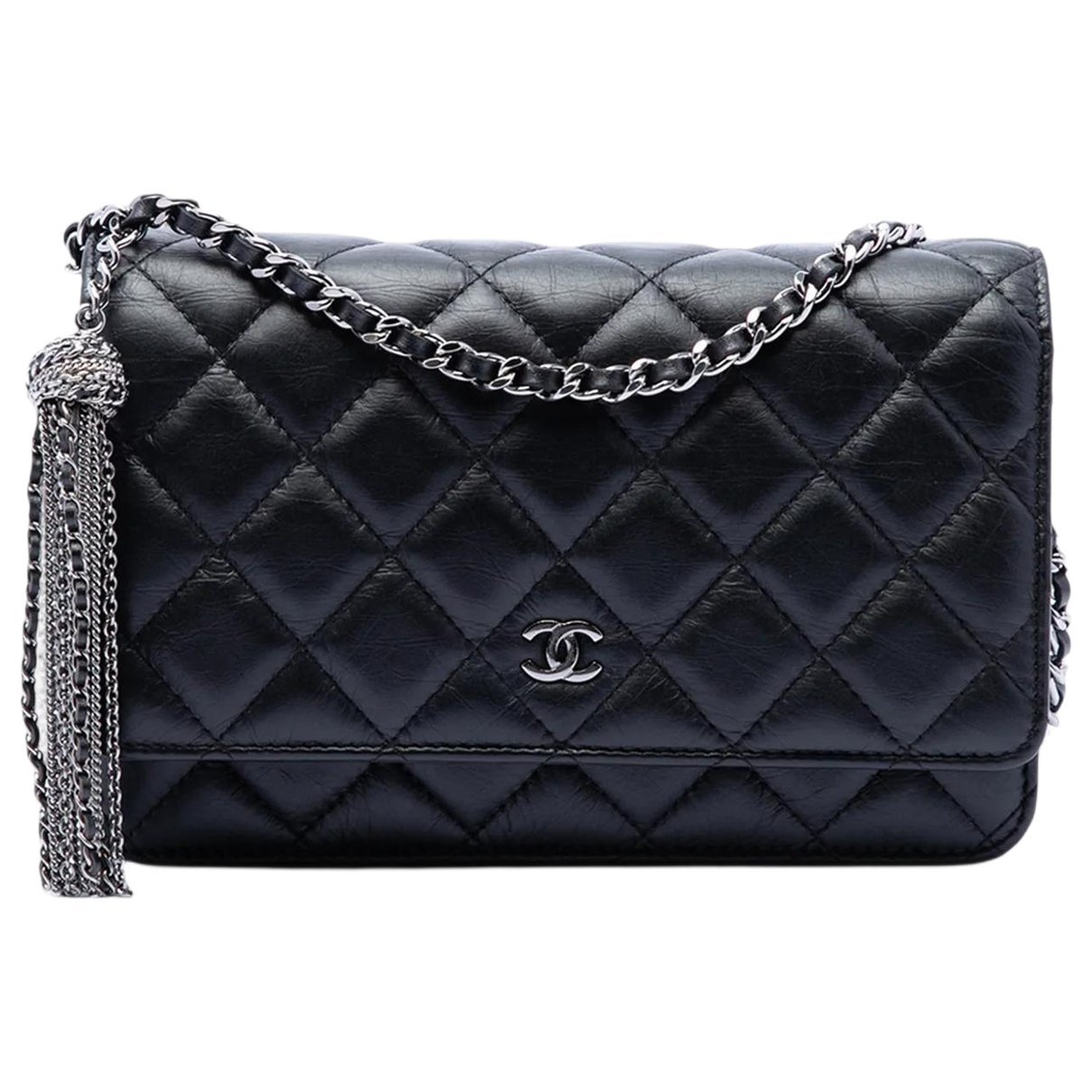 Wallet On Chain leather crossbody bag
