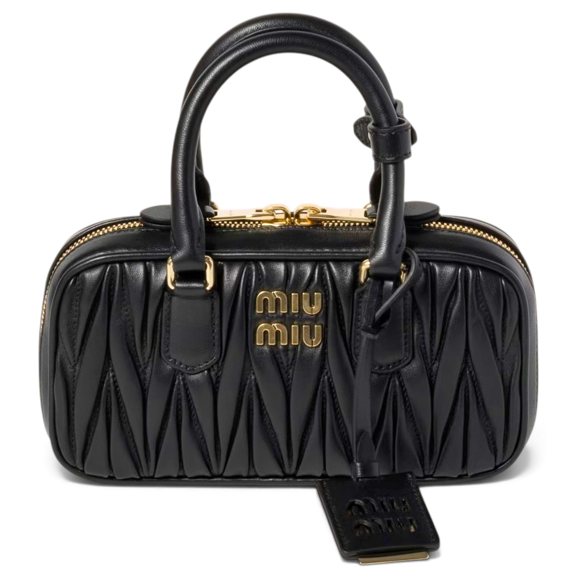 Arcadie leather bowling bag