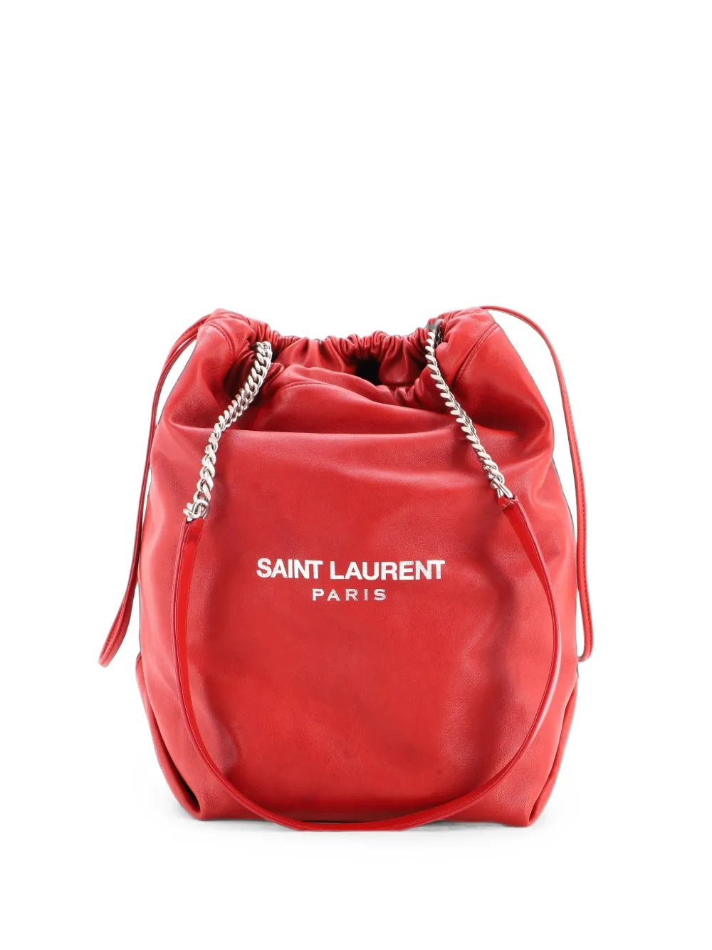 Teddy Leather Large bucket bag