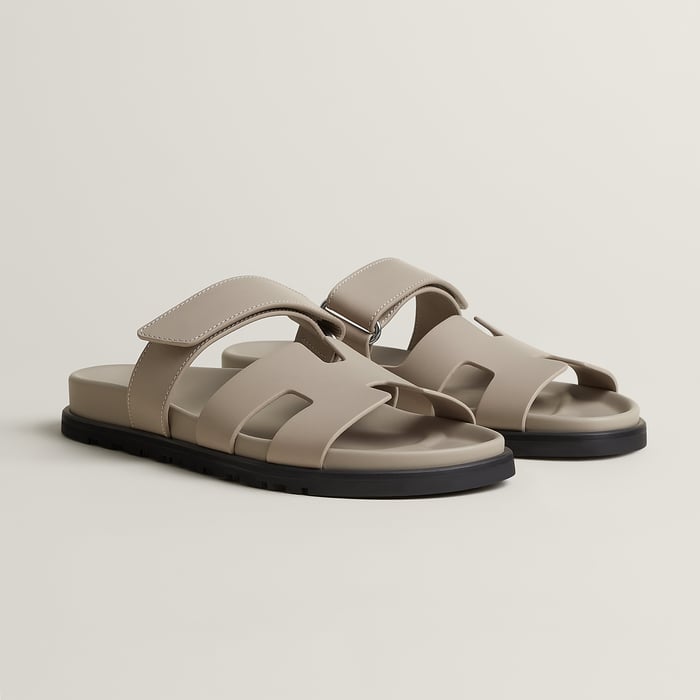 Beige Galet Sandales Chypre