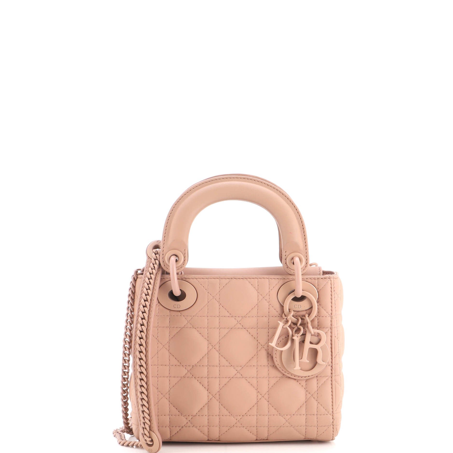Ultra Matte Lady Dior Chain Bag Cannage Quilt Calfskin Mini