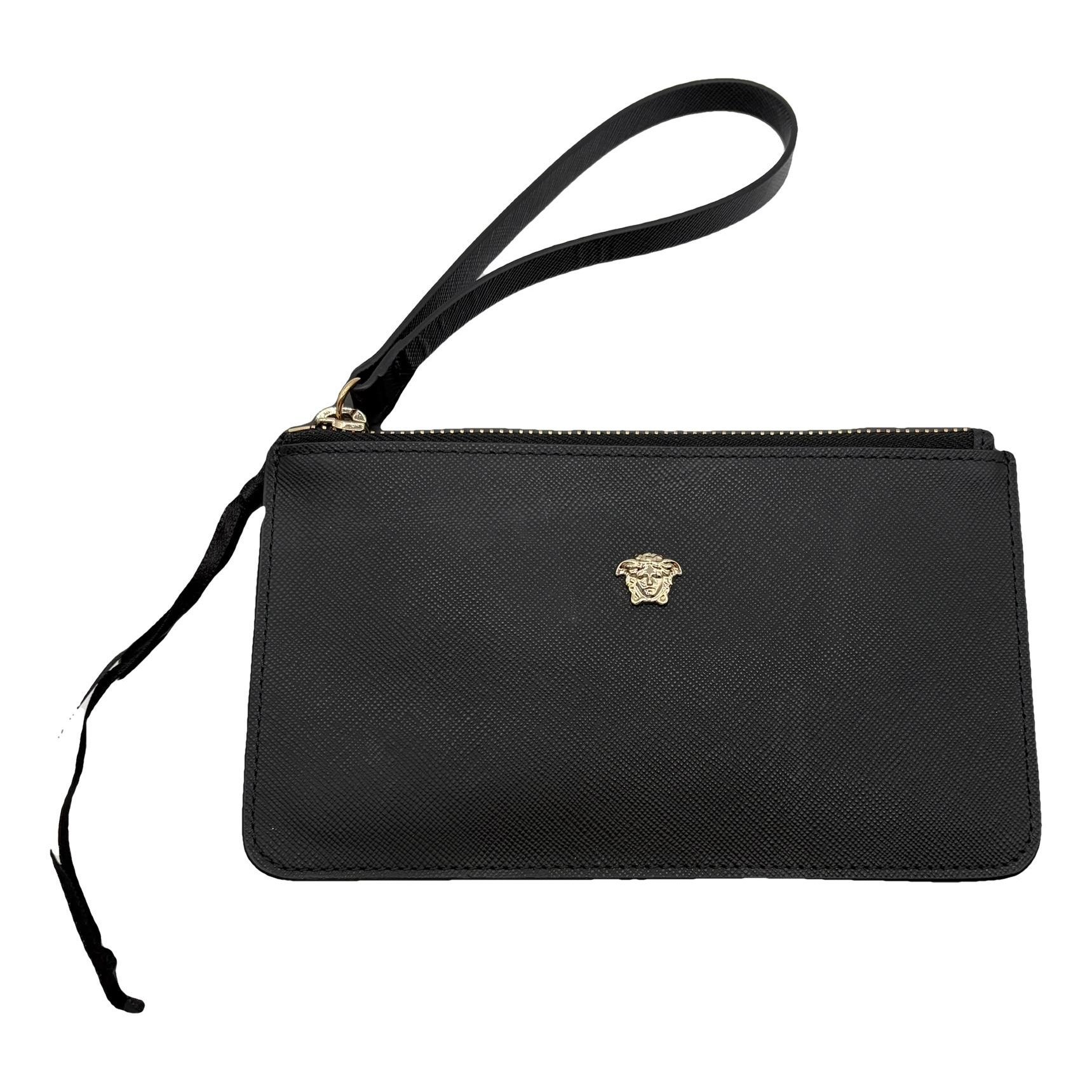 Leather clutch bag