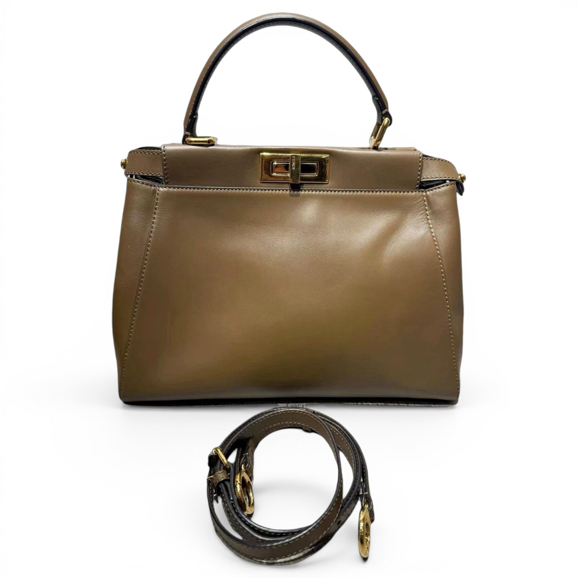 Peekaboo leather handbag