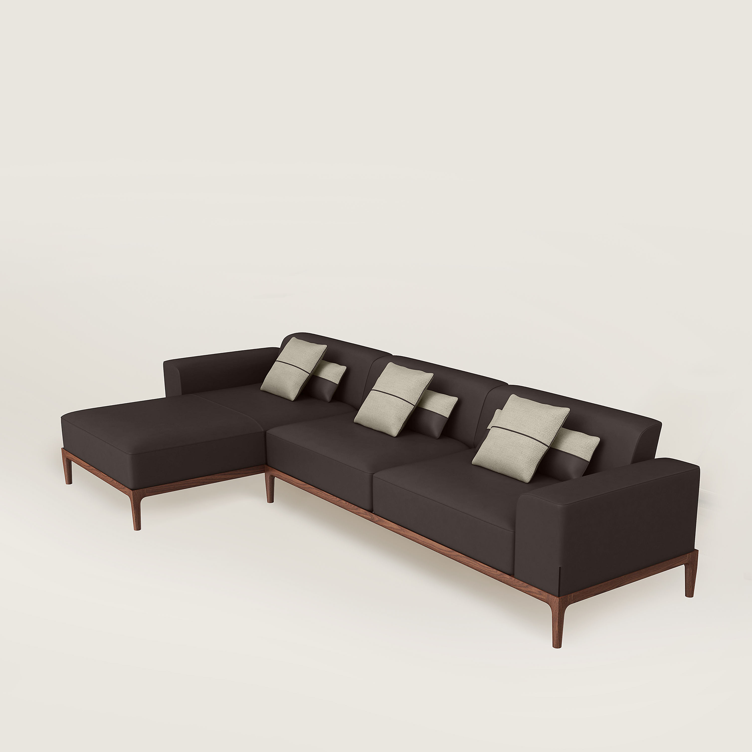 Sofa Sellier 2-seater with chaise lounge