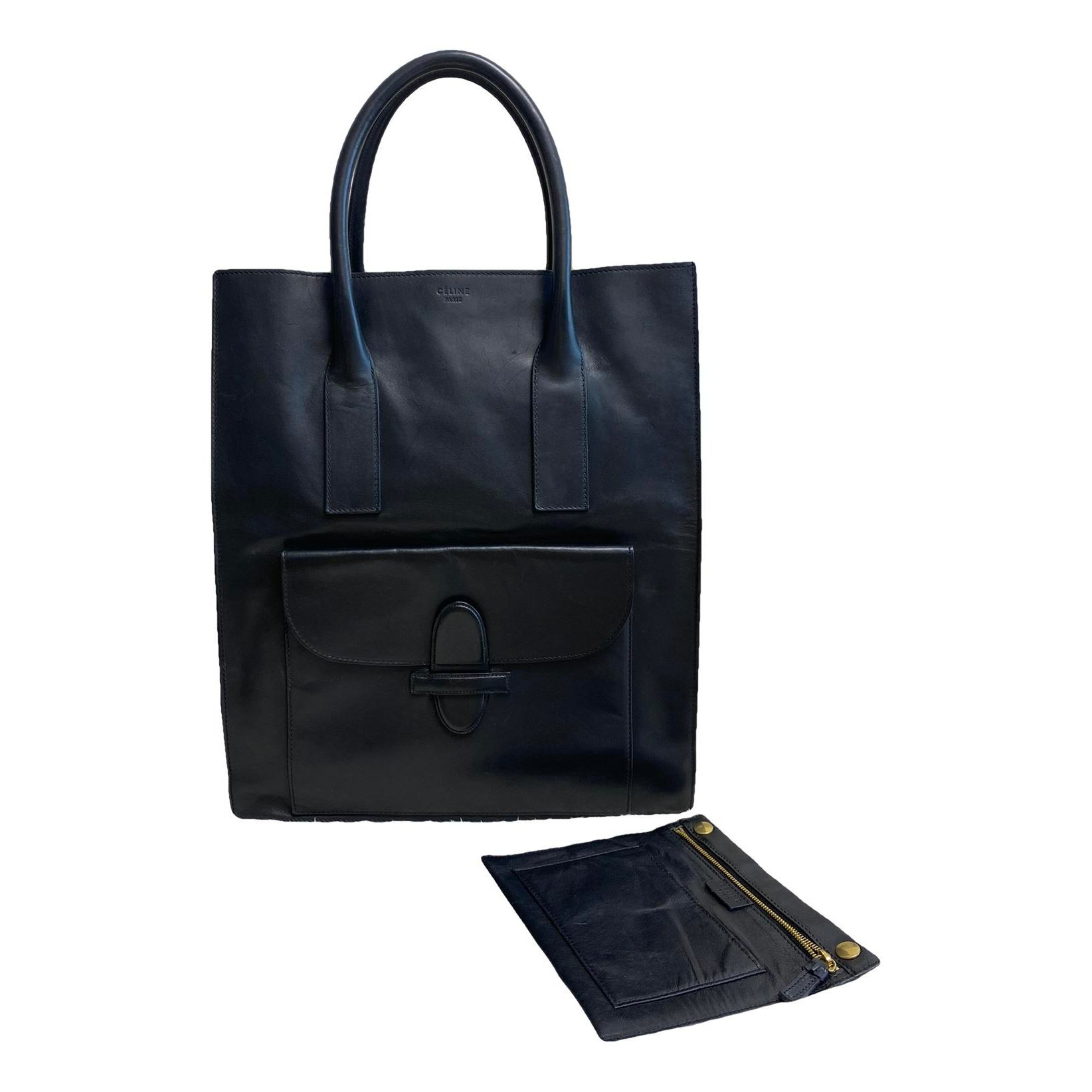 Cabas leather handbag