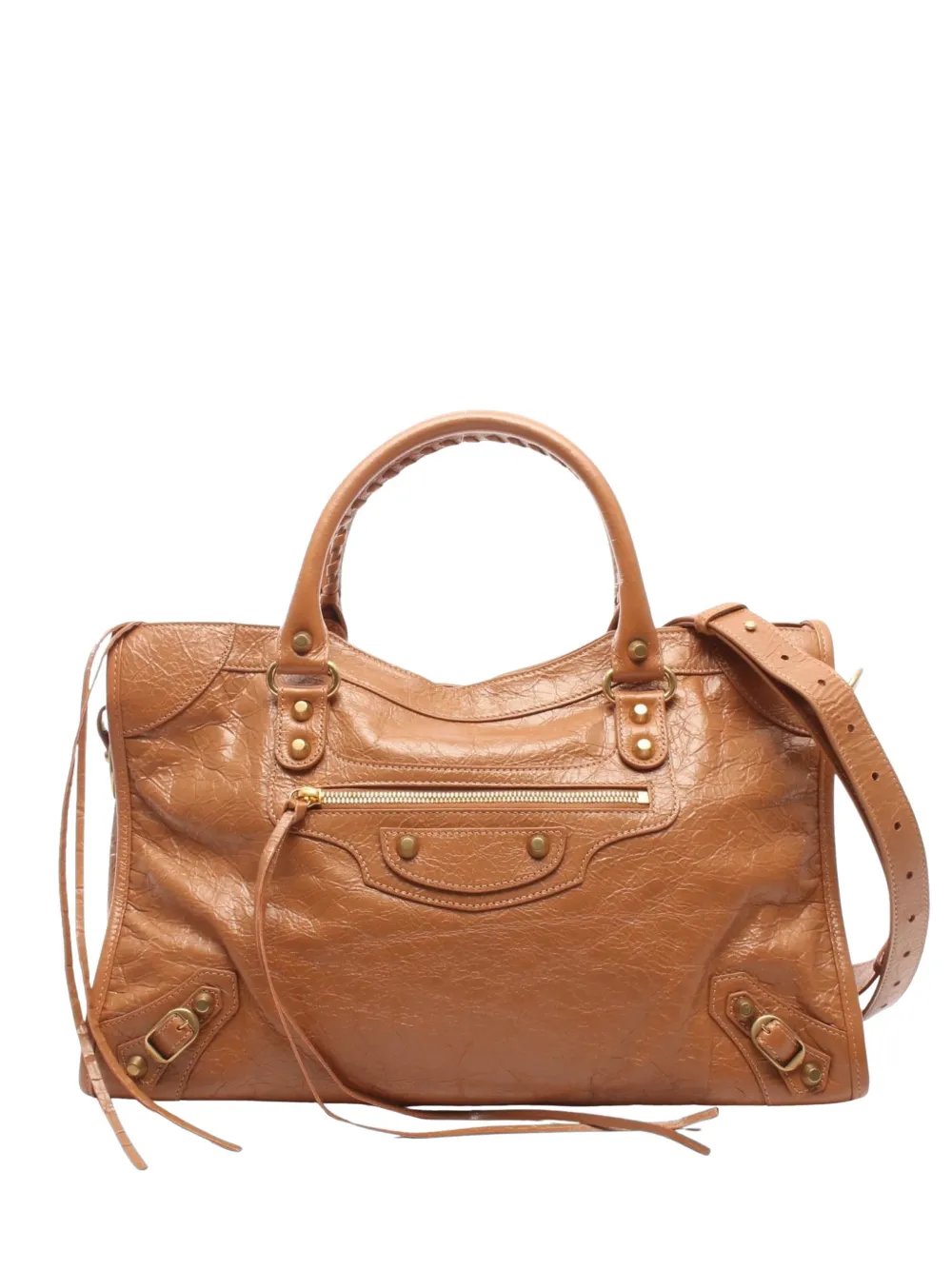 2000s City whipstitch tote bag