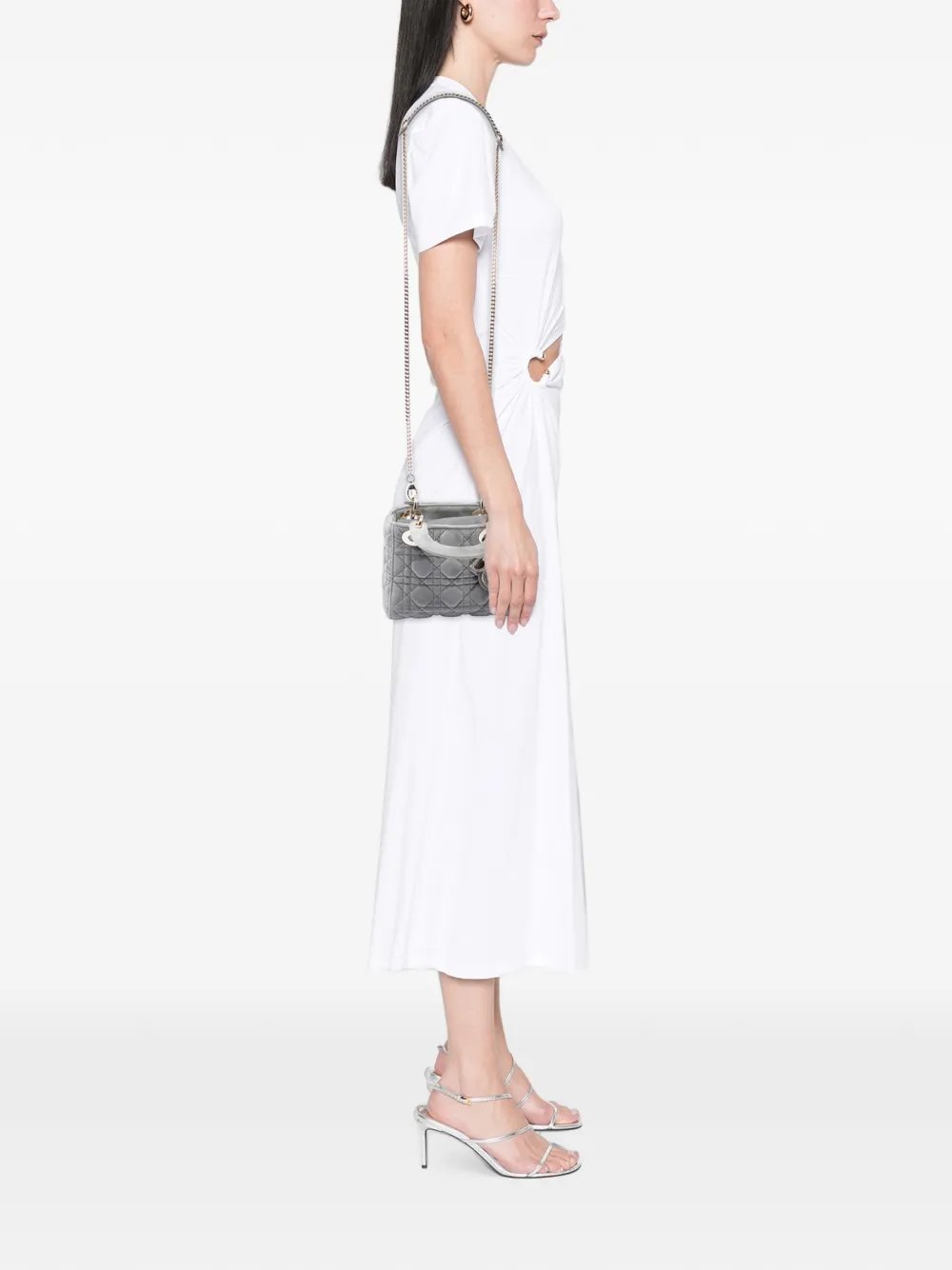2019 Mini Velvet Cannage Lady Dior satchel