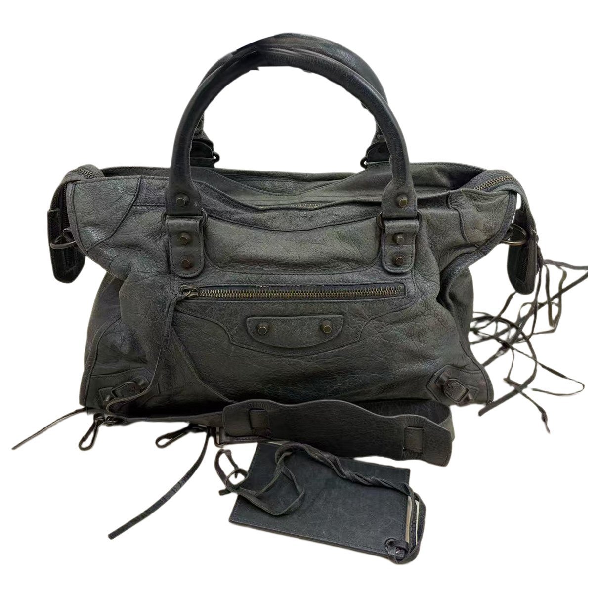 City leather handbag