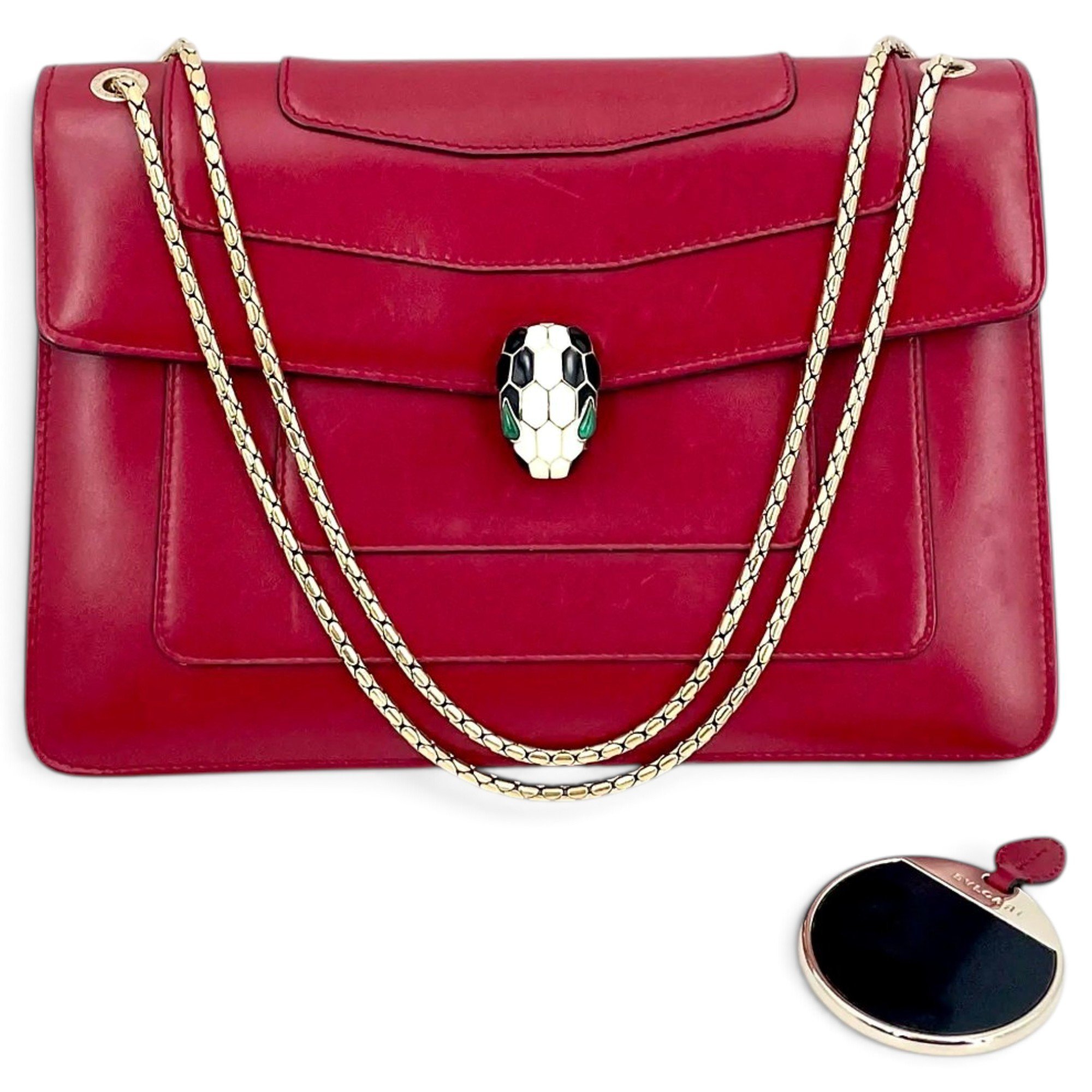 Serpenti leather handbag