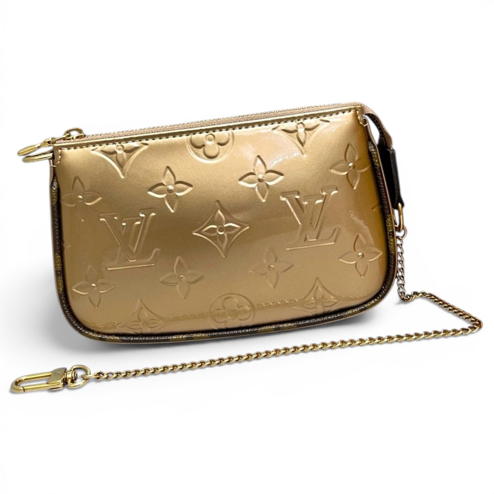 Pochette Accessoire patent leather handbag