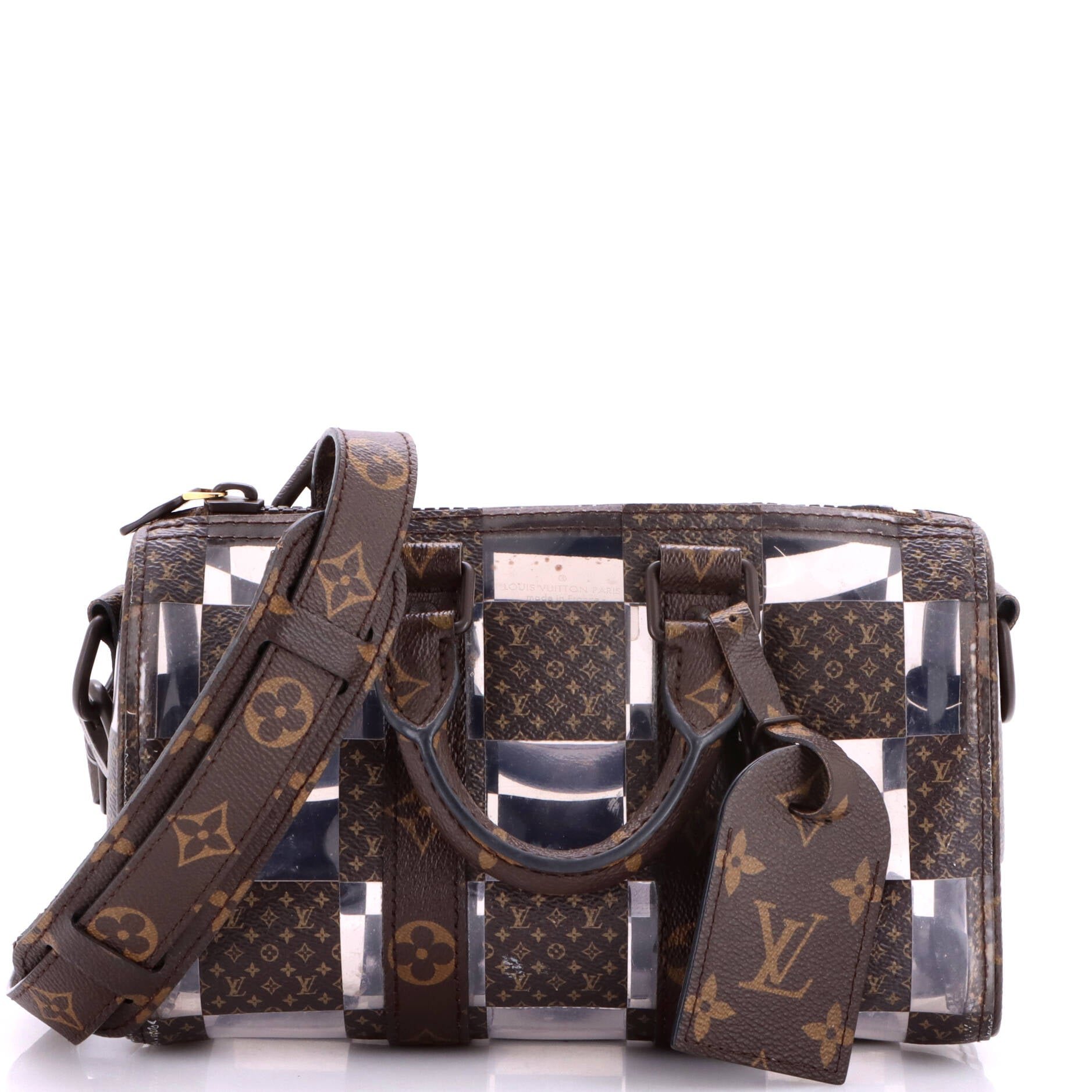 Keepall Bandouliere Bag Monogram Chess Coated Canvas and PVC 25