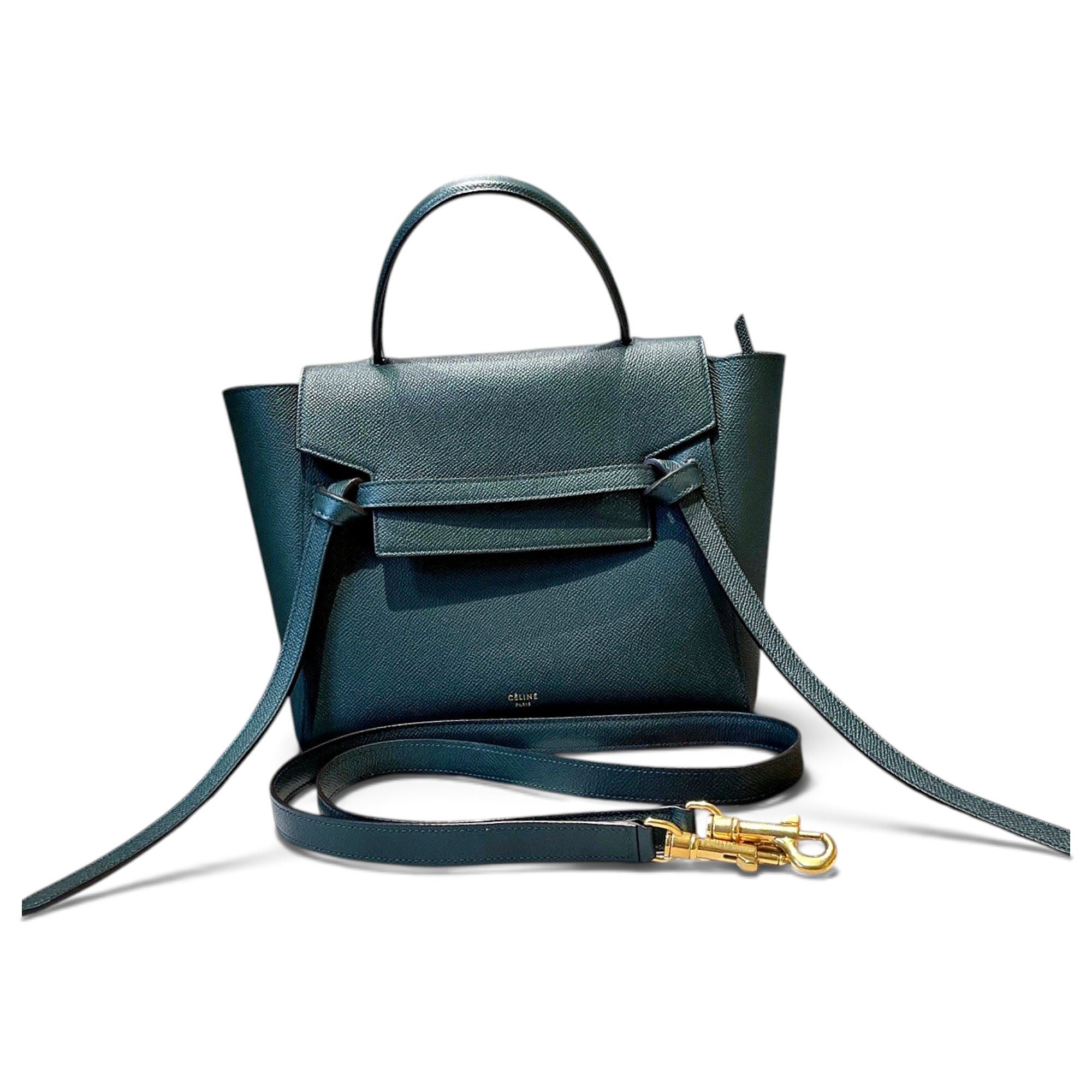 Belt leather handbag