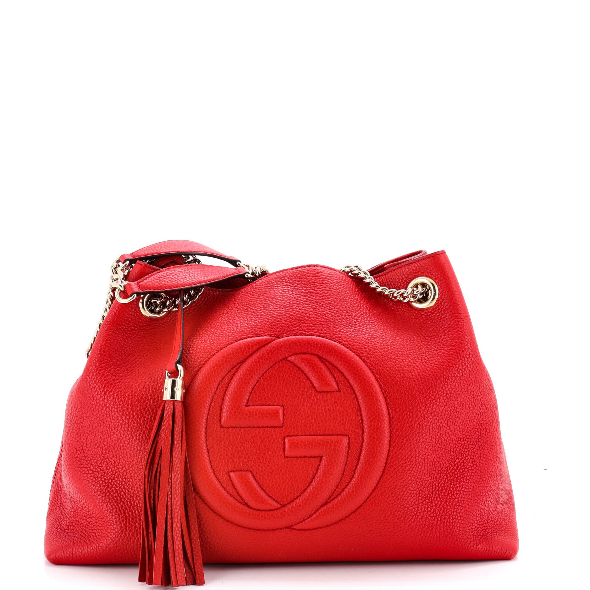 Soho Chain Strap Shoulder Bag Leather Medium