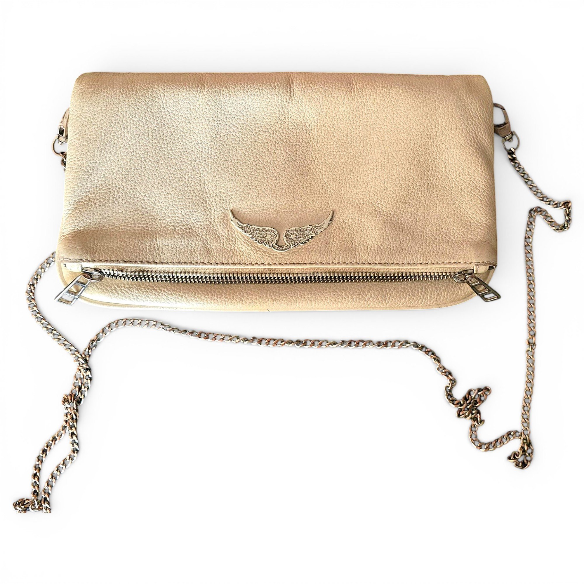 Rock leather clutch bag