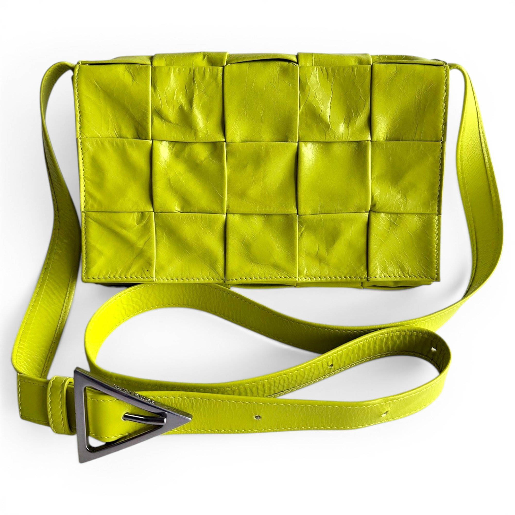 Cassette leather handbag