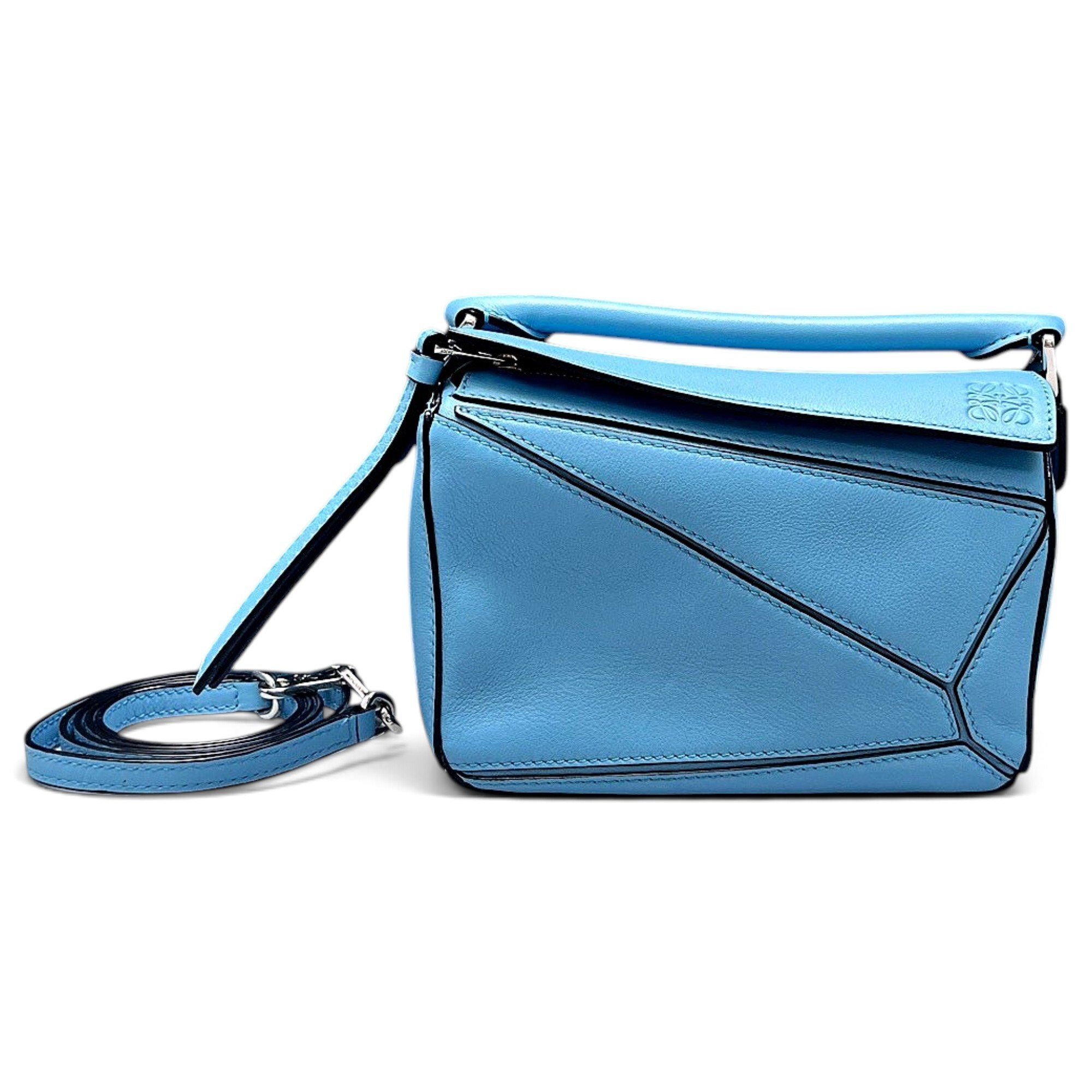 Puzzle leather handbag