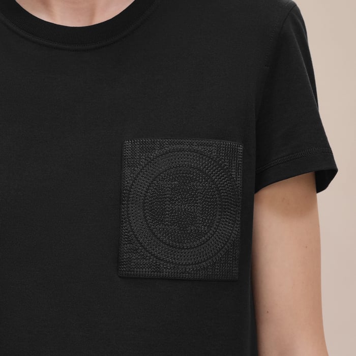 Noir Embroidered Pocket T-shirt