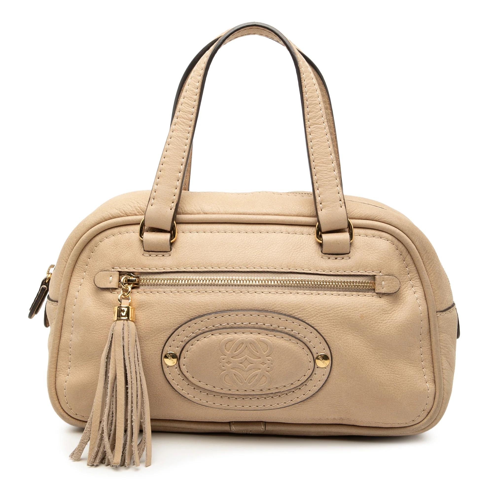 Anagram leather handbag