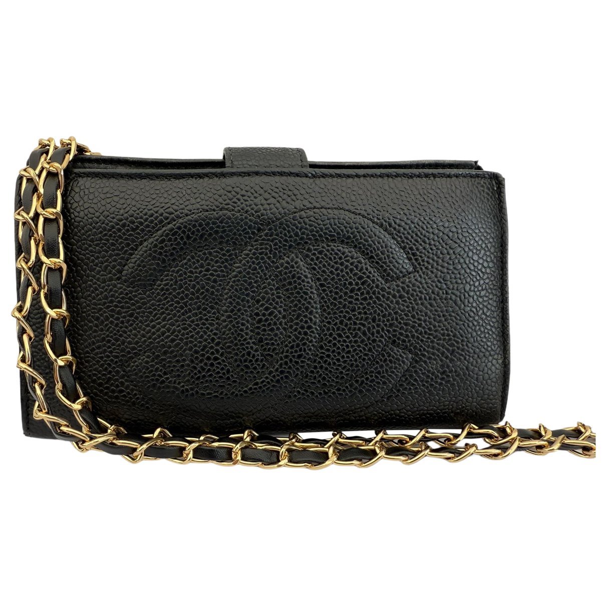 Wallet On Chain Double C leather crossbody bag