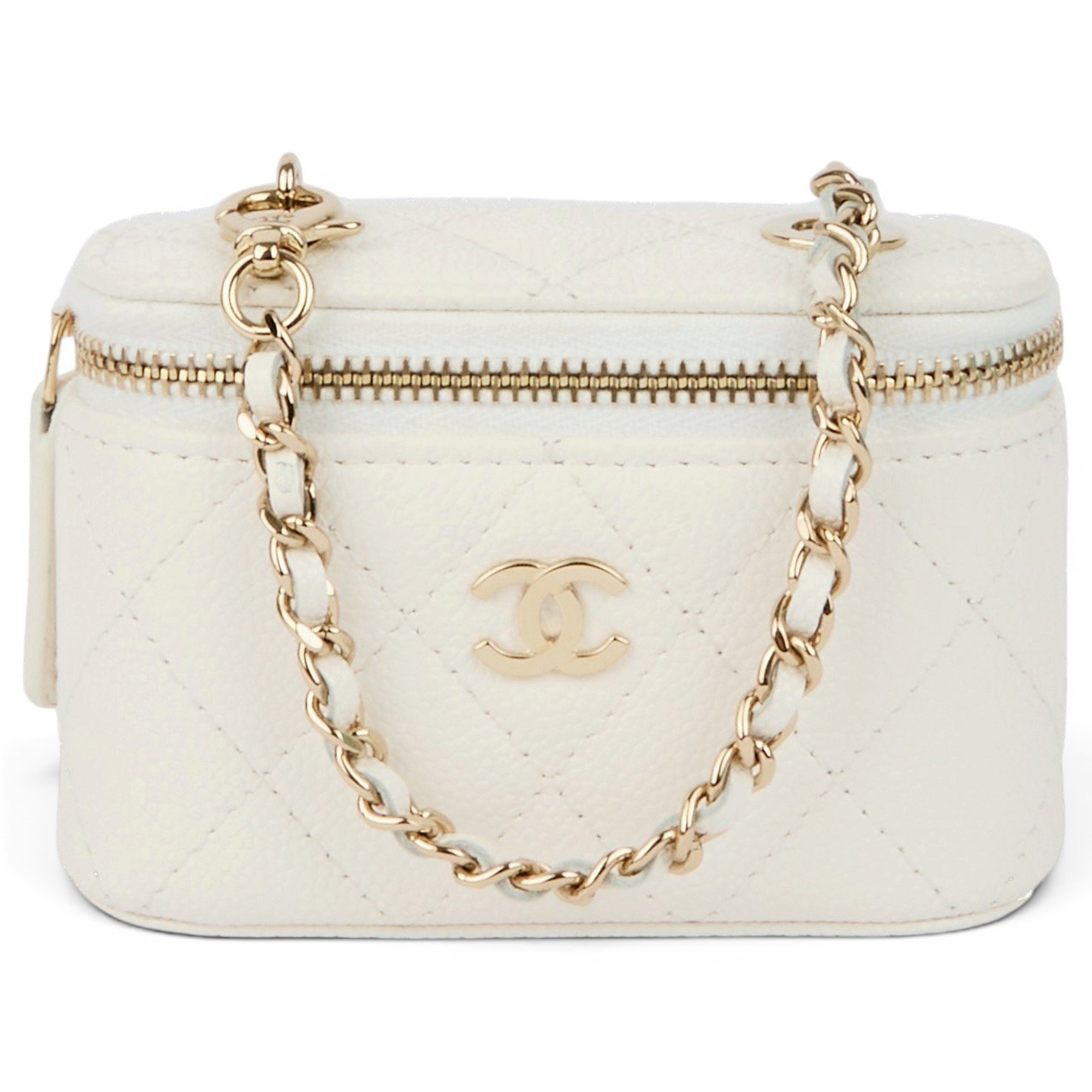 Vanity leather handbag
