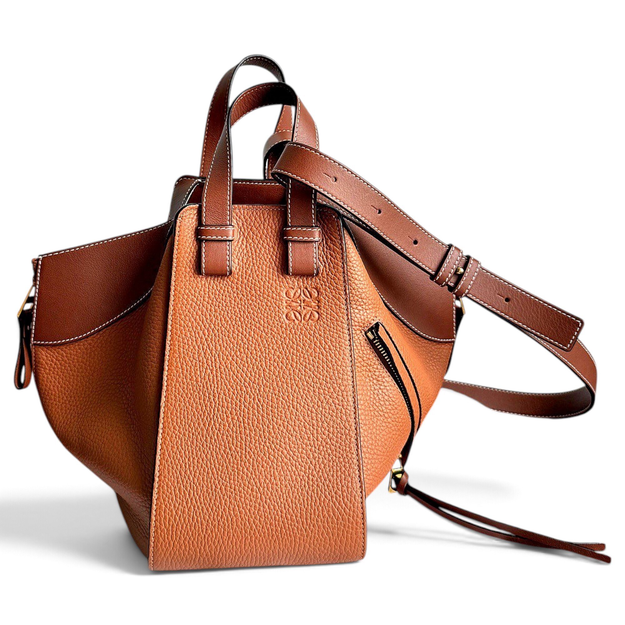 Hammock leather handbag