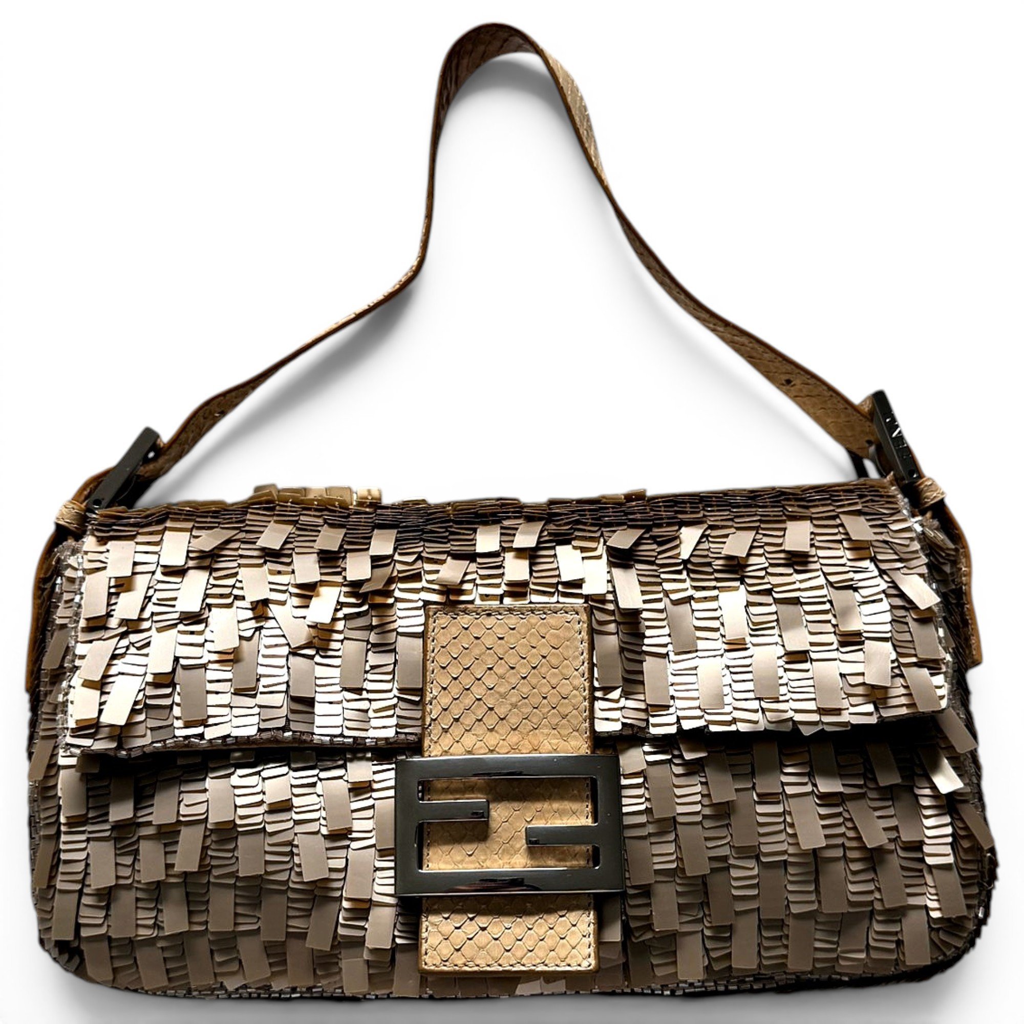 Baguette glitter handbag