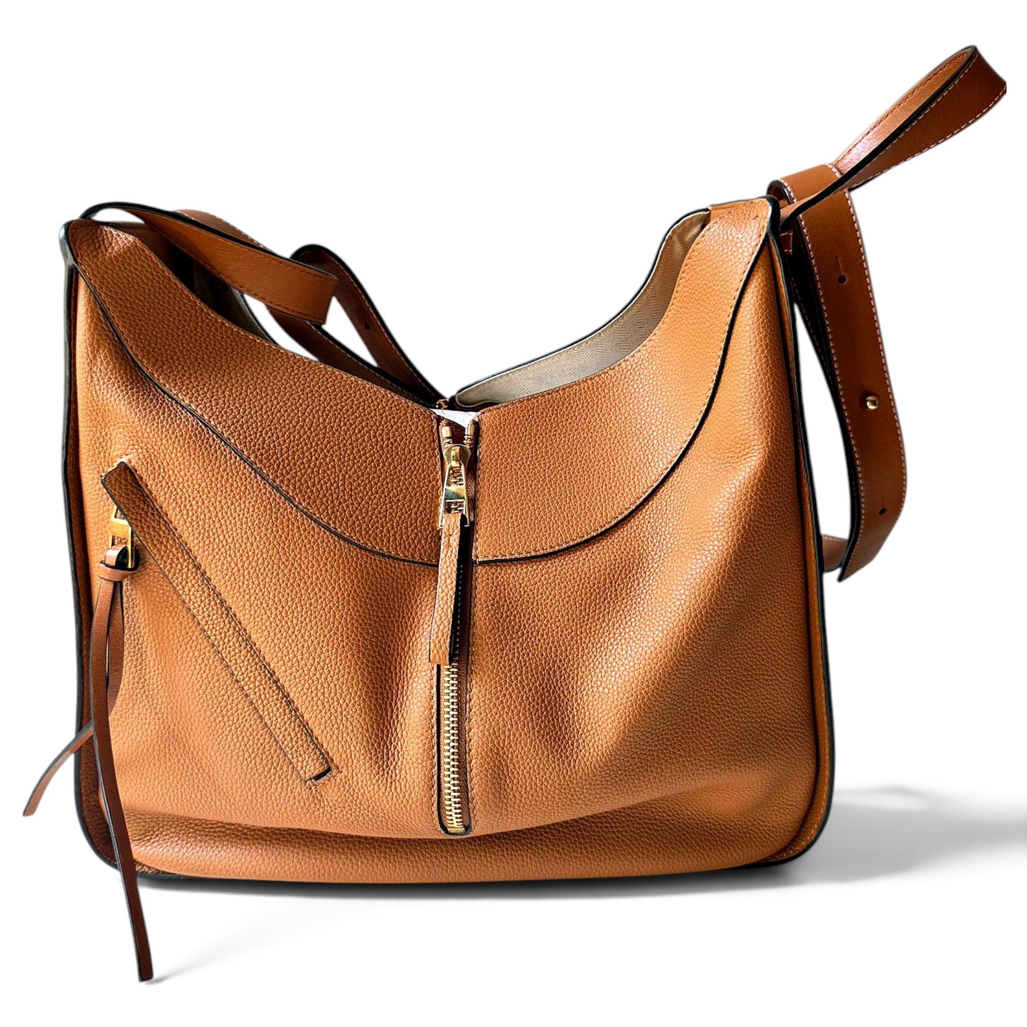 Hammock leather handbag