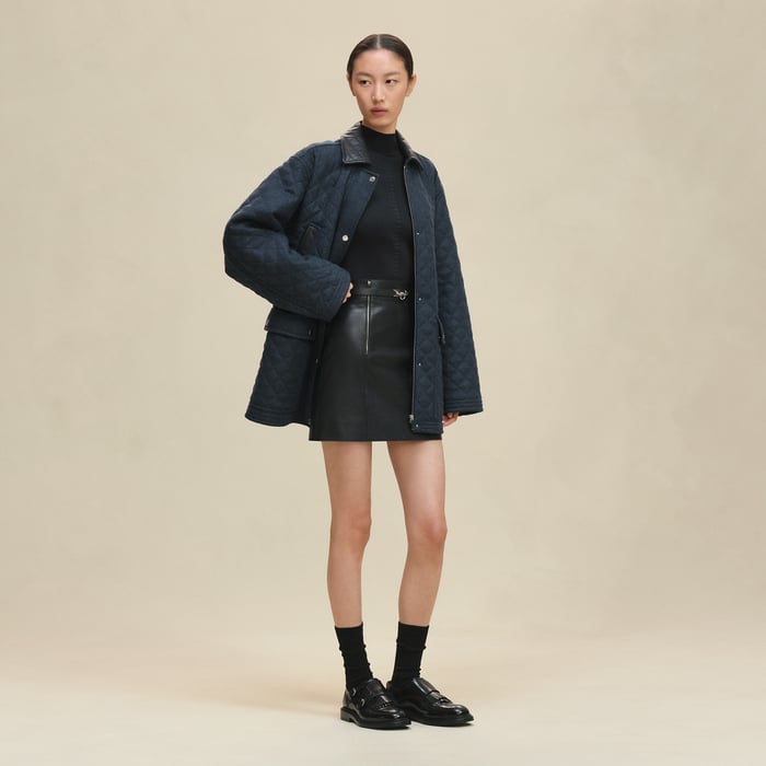 Bleu Céleste Short Quilted Coat