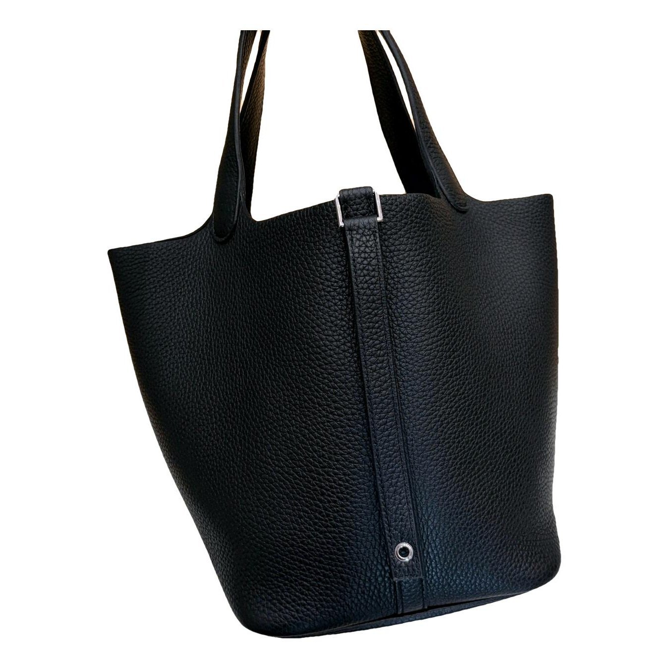 Picotin leather tote