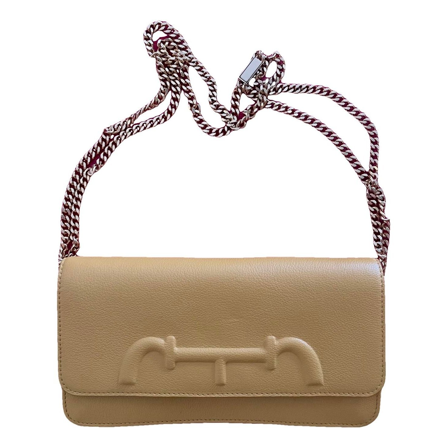 Leather clutch bag