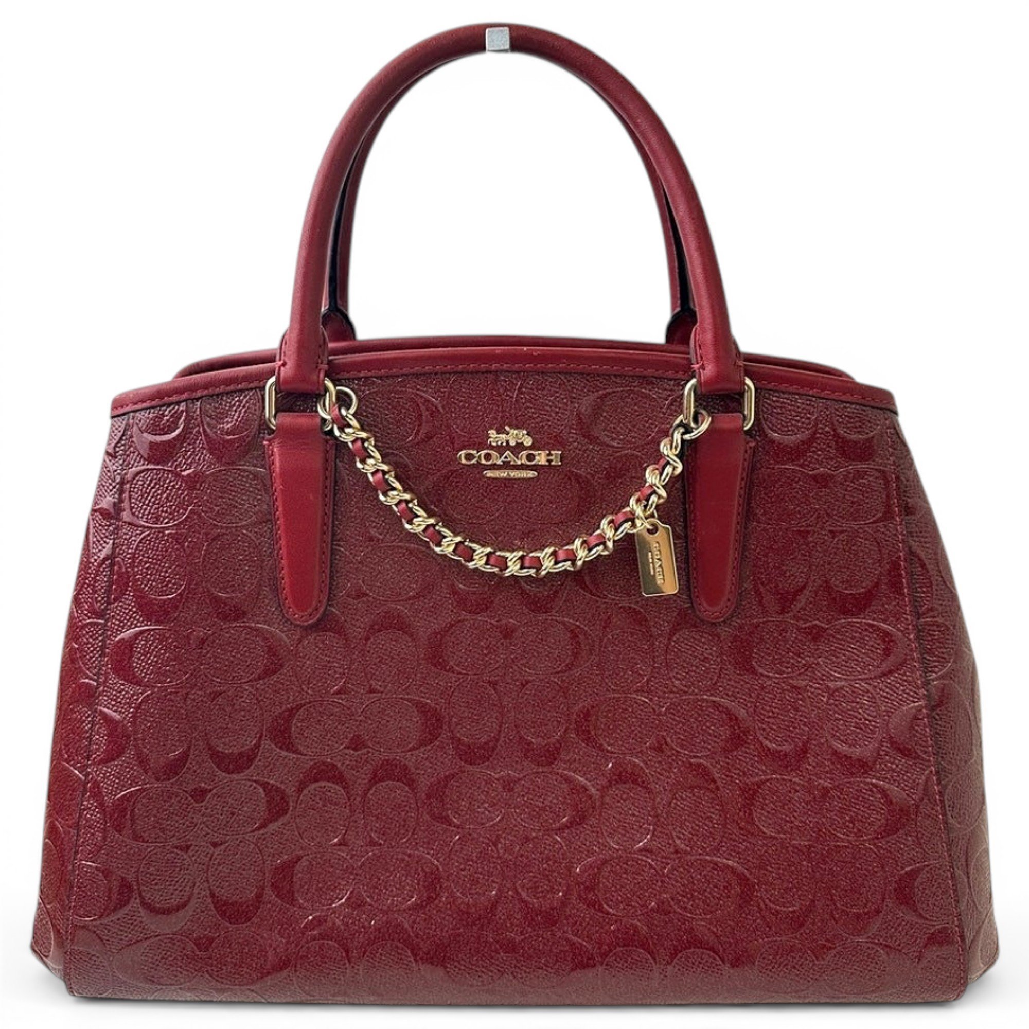 Patent leather handbag